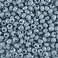 46035-10/0 Бісер Чехія (перламутровий люкс, сіра димка), упаковка 50 грамів