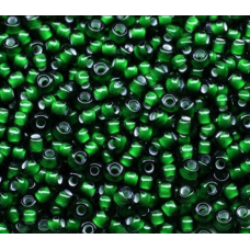 55066-10/0 Бісер Чехія (мелований, зелений насичений), упаковка 50 грамів