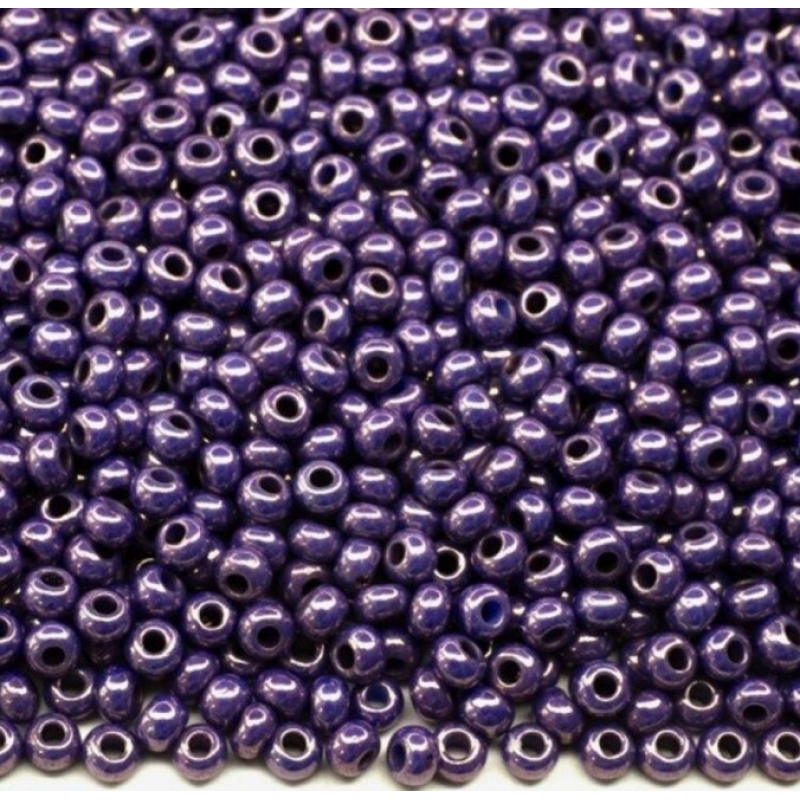 63022-10/0 Бісер Чехія (перламутровий люкс, бузкова димка), упаковка 50 грамів