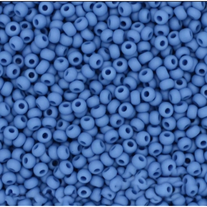 63080matt-10/0 Бісер Чехія (матовий синій натуральний), упаковка 50 грамів