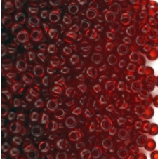 90120кв-10/0 Бісер Чехія (прозорий, бордовий, квадратна серединка), упаковка 50 грамів