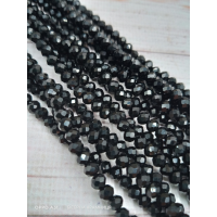 Ронделі, розмір 4*3 мм. Чорні непрозорі