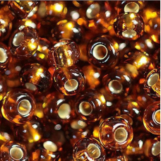 17090 бісер No10 Preciosa (Чехія) 5 грамів. Блискучий зі срібною серединкою