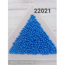 22021 бісер № 10 Preciosa (Чехія) 5 грамів. Перламутровий непрозорий, темно-синій