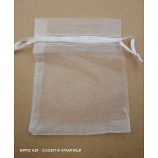 Подарунковий мішечок з білої органзи, 9*11 см Подарунковий мішечок з білої органзи, 9*11 см