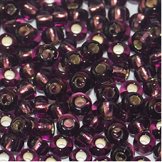 27080 кв бісер No10 Preciosa (Чехія) 5 грамів. Блискучий із квадратною срібною серединкою