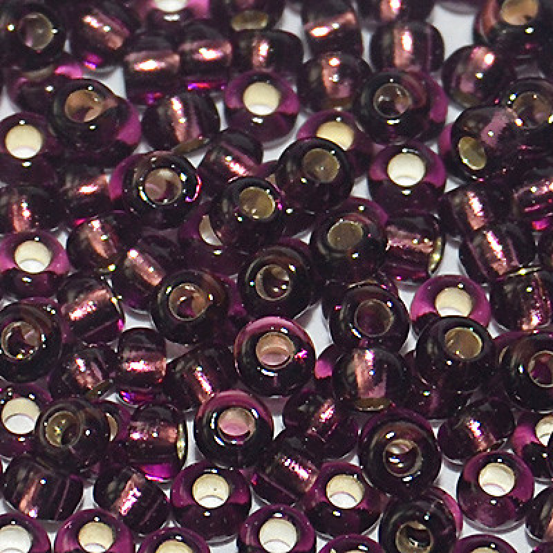 27080 кв бісер No10 Preciosa (Чехія) 5 грамів. Блискучий із квадратною срібною серединкою