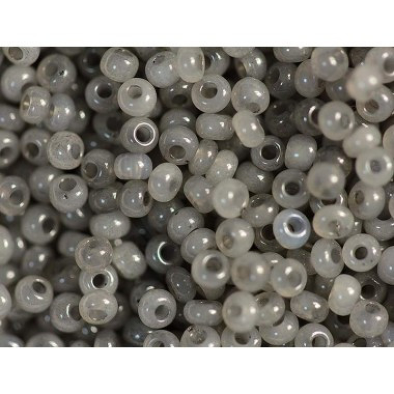 434-10/0-02141 Бісер Чехія (алебастровий, сірий), упаковка 50 грамів