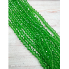 Ронделі, розмір 6*4 мм. Прозорі світло-зелені