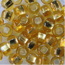 463-10/0-17050 Бісер Чехія (блискучий з квадратною серединкою, золотий), упаковка 50 грамів