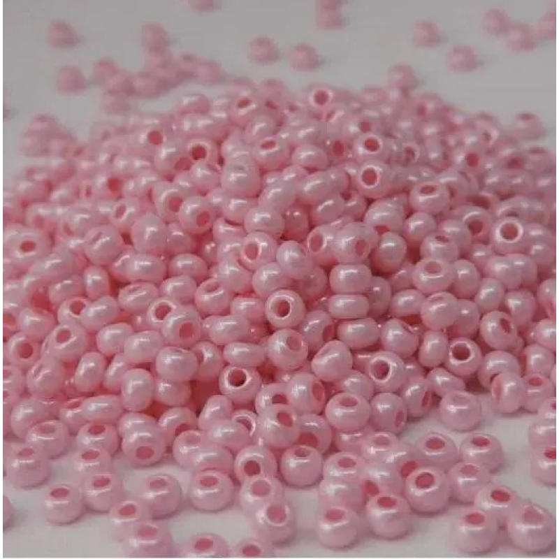 46394-10/0 Бісер Чехія (перламутровий рожевий), упаковка 50 грамів