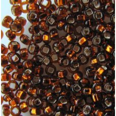 466-10/0-17110 Бісер Чехія (блискучий з квадратною серединкою, коричневий), упаковка 50 грамів