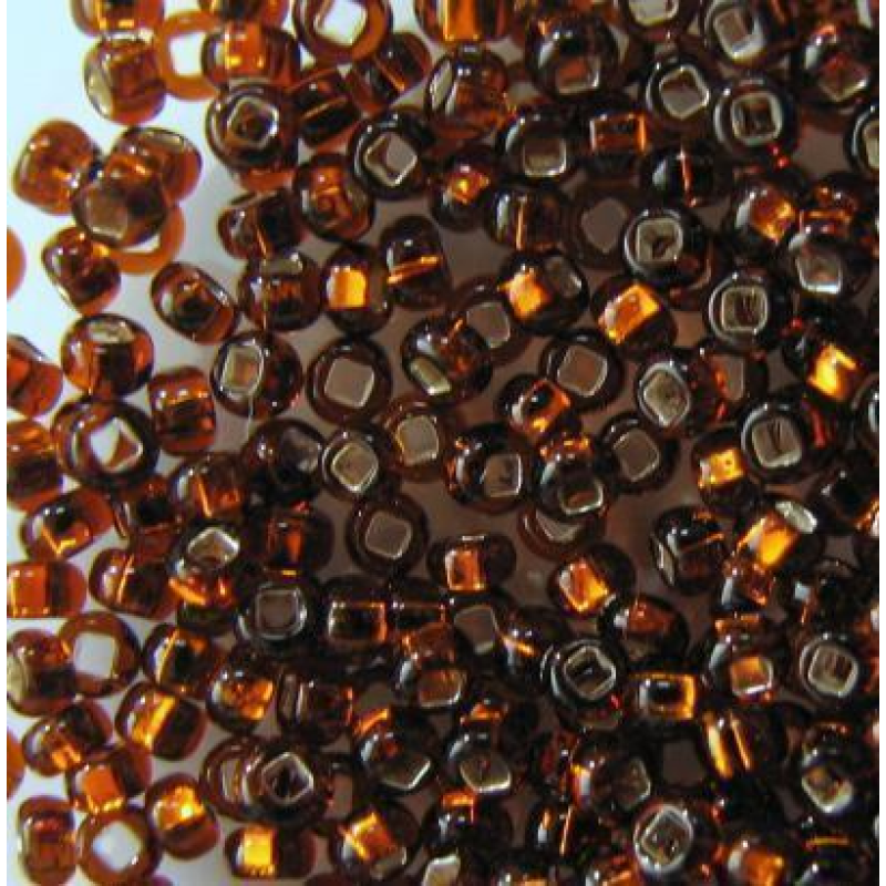 466-10/0-17110 Бісер Чехія (блискучий з квадратною серединкою, коричневий), упаковка 50 грамів