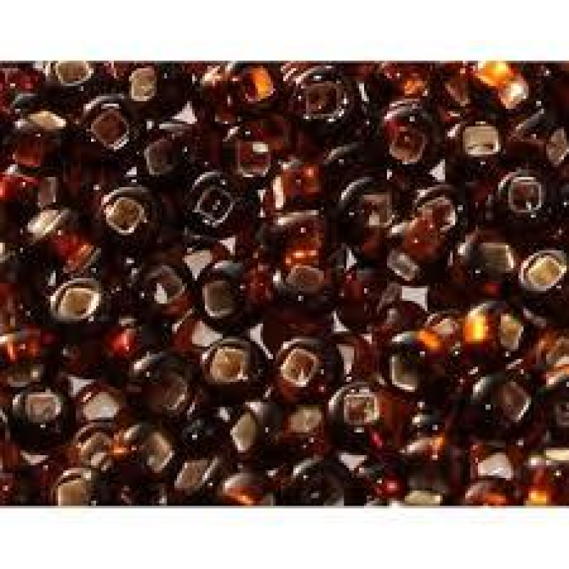 467-10/0-17140 Бісер Чехія (блискучий з квадратною серединкою, коричневий темний), упаковка 50 грамів