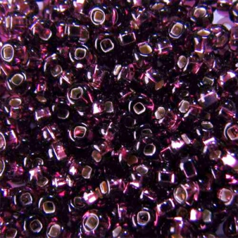 470-10/0-27080 Бісер Чехія (блискучий з квадратною серединкою, аметистовий темний), упаковка 50 грамів