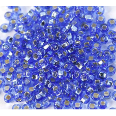 471-10/0-37030 Бісер Чехія (блискучий з квадратною серединкою, темно-блакитний), упаковка 50 грамів