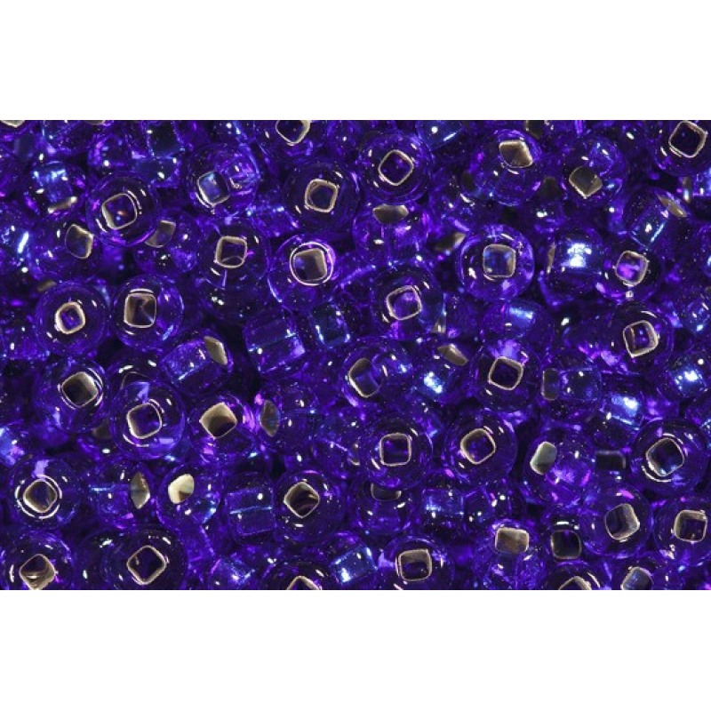 473-10/0-37080 Бісер Чехія (блискучий з квадратною серединкою, кобальтовий темний), упаковка 50 грамів