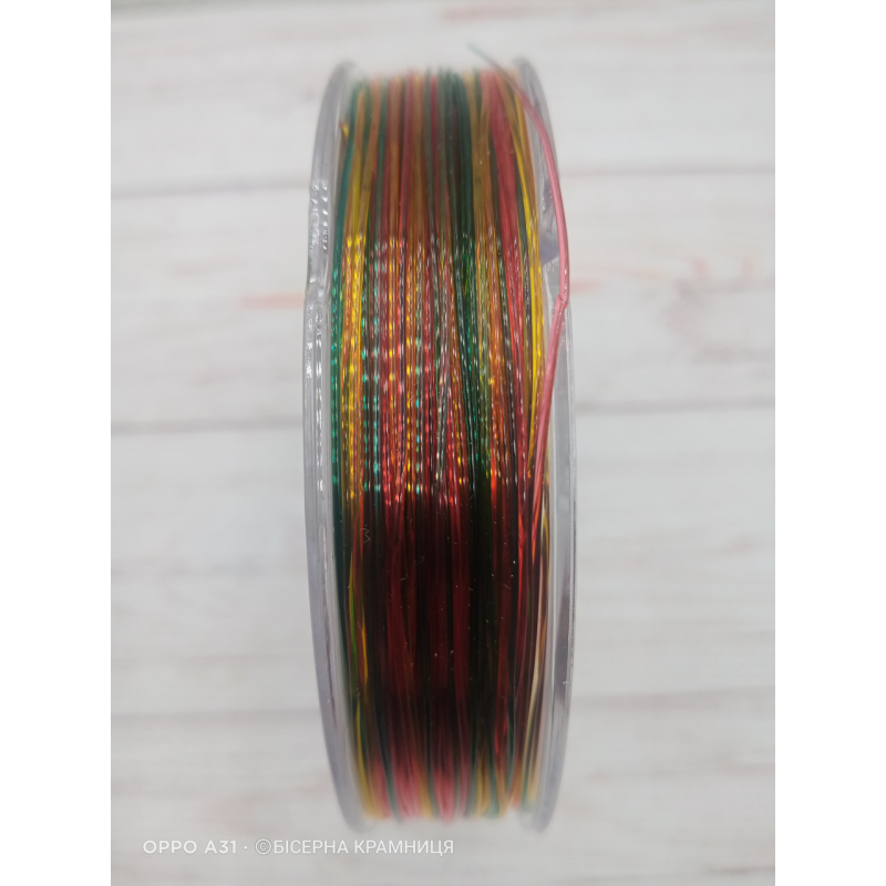 Волосінь мультиколор, діаметр 0,7 мм, 100 метрів