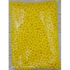 Перлинні жовті намистини, 8 мм. 500 грамів