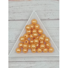 Акрилові намистини, колір темної карамелі, 8 мм. 20 грамів