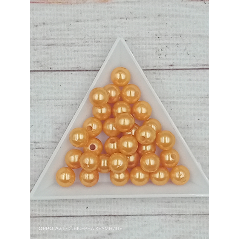 Акрилові намистини, колір темної карамелі, 8 мм. 20 грамів Акрилові намистини, колір темної карамелі, 8 мм. 20 грамів