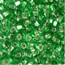 477-10/0-57100 Бісер Чехія (блискучий з квадратною серединкою, зелений світлий), упаковка 50 грамів