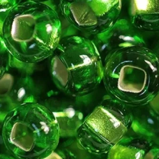 478-10/0-57120 Бісер Чехія (блискучий з квадратною серединкою, зелений), упаковка 50 грамів