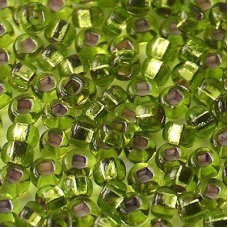 479-10/0-57220 Бісер Чехія (блискучий з квадратною серединкою, салатовий), упаковка 50 грамів