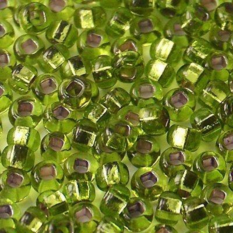 479-10/0-57220 Бісер Чехія (блискучий з квадратною серединкою, салатовий), упаковка 50 грамів