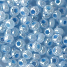 557-10/0-37136 Бісер Чехія (перламутровий, блакитний пастельний), упаковка 50 грамів