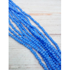 Ронделі, розмір 2,5*2 мм. Волошкові непрозорі