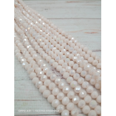 Ронделі, розмір 6*4 мм. Світлі кремові непрозорі