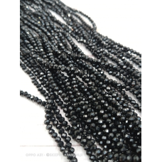 Ронделі, розмір 3*2 мм. Чорні непрозорі