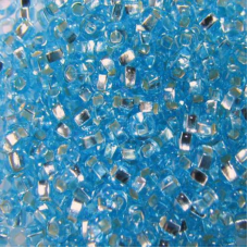 485-10/0-67000 Бісер Чехія (блискучий з квадратною серединкою, блакитний світлий), упаковка 50 грамів