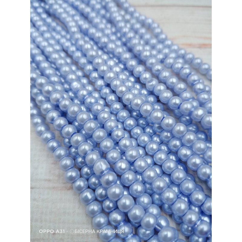 Майорка 4 мм, круглі намистини, скло. Колір волошково-фіолетовий Майорка 4 мм, круглі намистини, скло. Колір волошково-фіолетовий