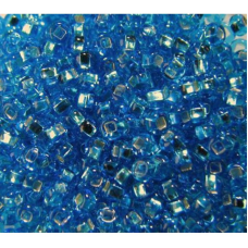 487-10/0-67030 Бісер Чехія (блискучий з квадратною серединкою, блакитний), упаковка 50 грамів