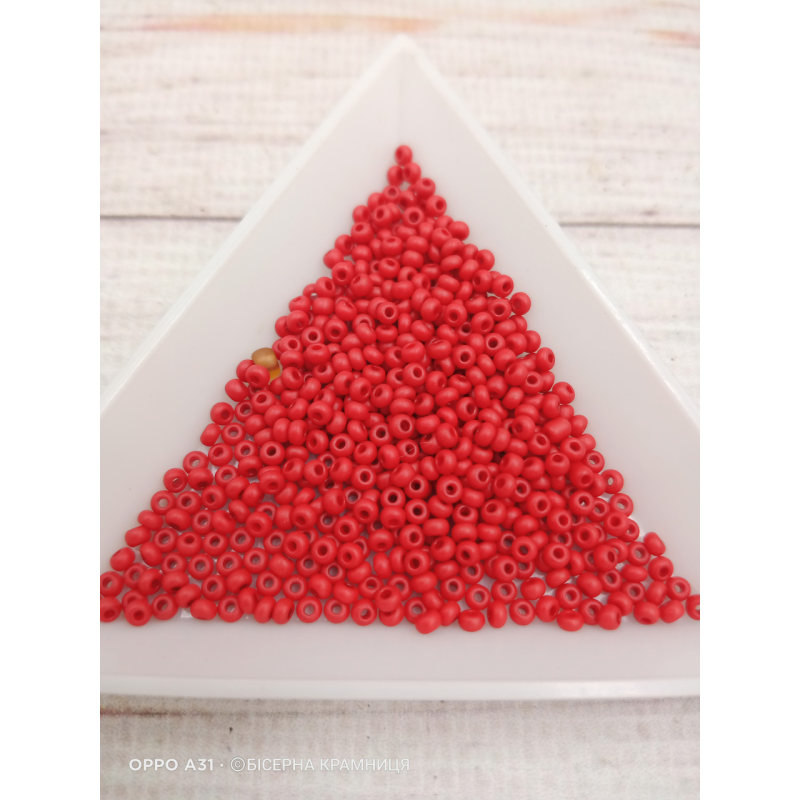 93870-10/0 Бісер Чехія (матовий червоний), упаковка 50 грамів