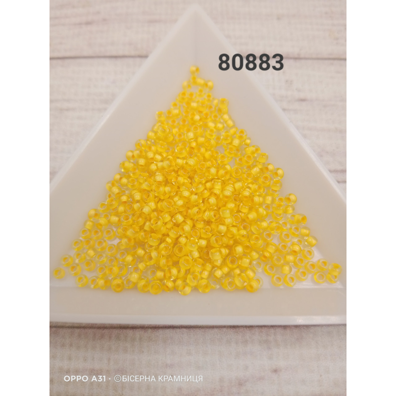 80883 бісер No10 Preciosa (Чехія) 5 грамів. Прозорий фарбований