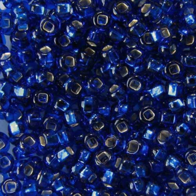 490-10/0-67300 Бісер Чехія (блискучий з квадратною серединкою, ультрамариновий), упаковка 50 грамів