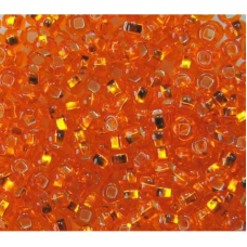 493-10/0-97000 Бісер Чехія (блискучий з квадратною серединкою, апельсиновий), упаковка 50 грамів
