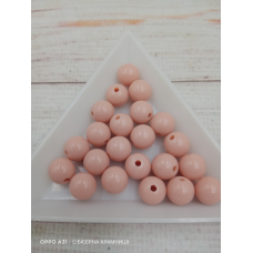 Акрилові намистини кремового кольору, 8 мм. 500 грамів