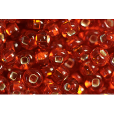 495-10/0-97050 Бісер Чехія (блискучий з квадратною серединкою, червоний світлий), упаковка 50 грамів