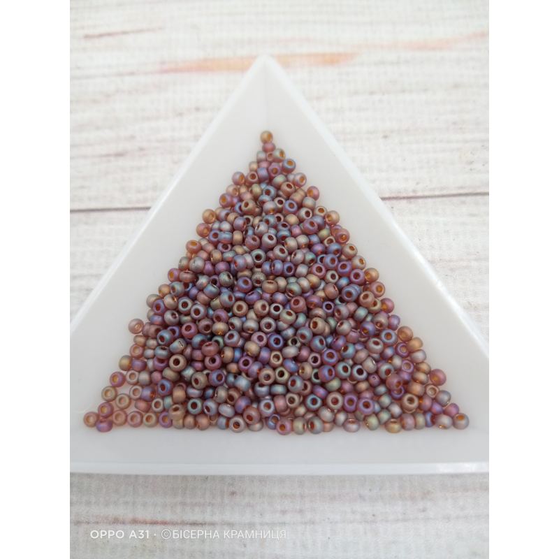 11110matt бісер №10 Preciosa (Чехія) 5 грамів. Глазурований райдужний матовий