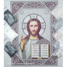 Набір для вишивки бісером на тканині “Ікона Христос Вседержитель“