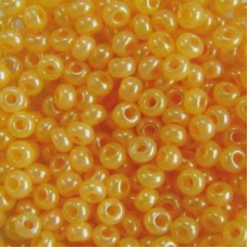 507-10/0-17383 Бісер Чехія (перламутровий, жовтий темний), упаковка 50 грамів