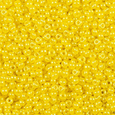 508-10/0-17386 Бісер Чехія (перламутровий, жовтий), упаковка 50 грамів
