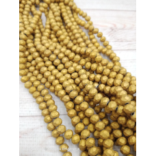 Ронделі, розмір 6*4 мм. Гірчично-золотий матовий