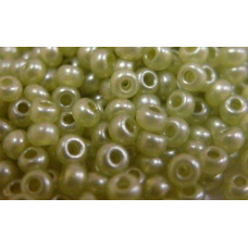 514-10/0-17786 Бісер Чехія (перламутровий, оливковий світлий), упаковка 50 грамів