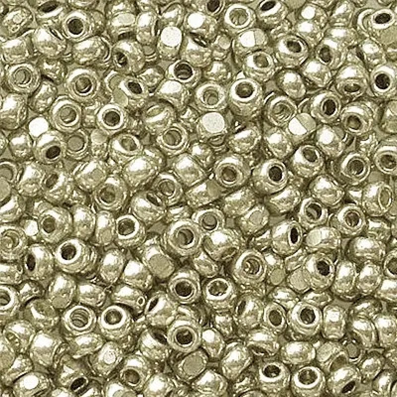 571-10/0-18503 Бісер Чехія (металізований, сріблястий), упаковка 50 грамів