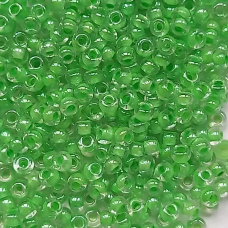 38156-10/0 Бісер Чехія (профарбований, салатовий темний), упаковка 50 грамів